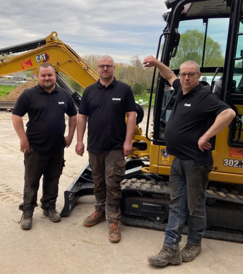 Les 3 co-gérant Ramu Mécanique Arnaud, David et Frank